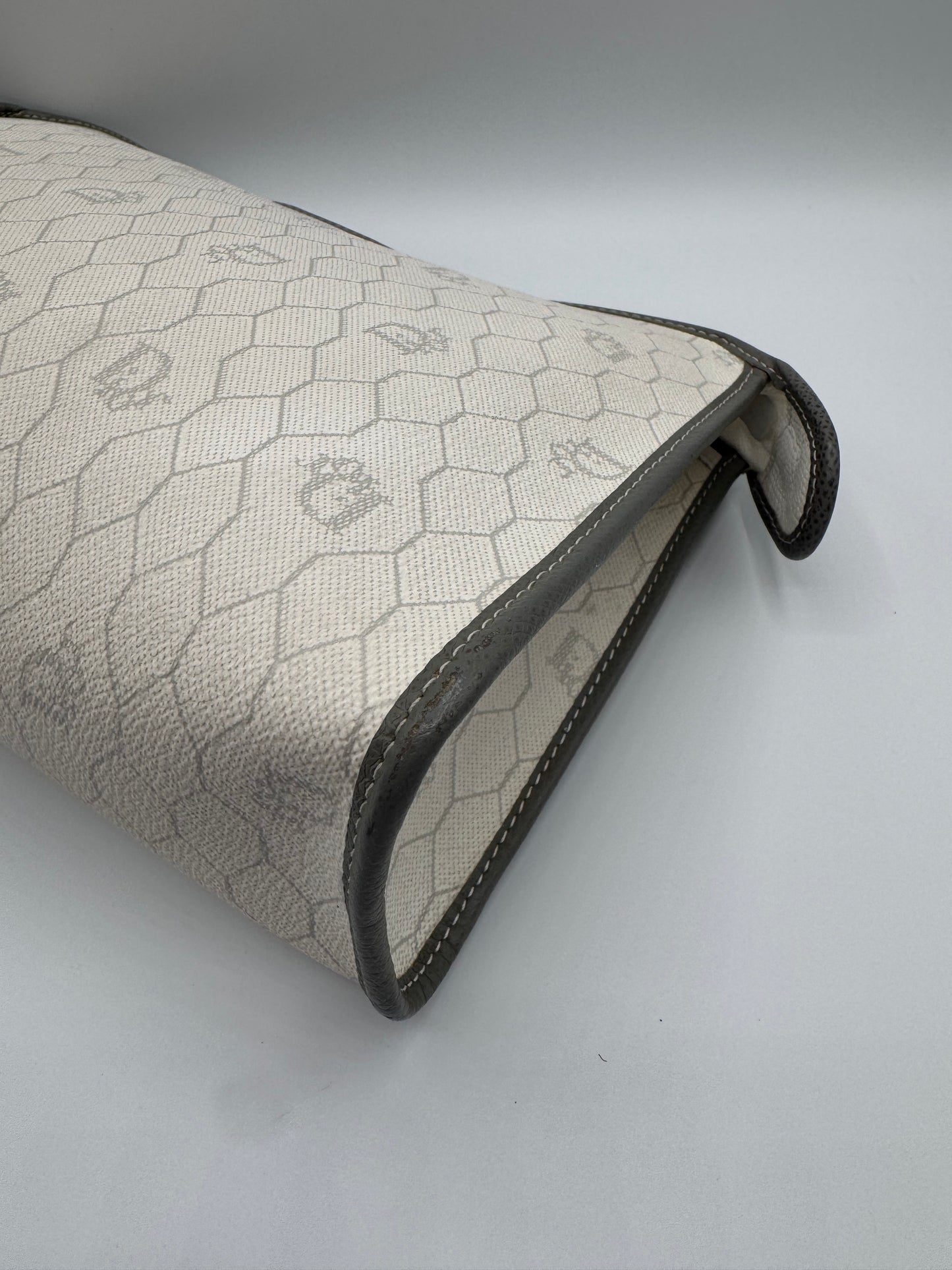Vintage Dior White Clutch/Makeup Bag