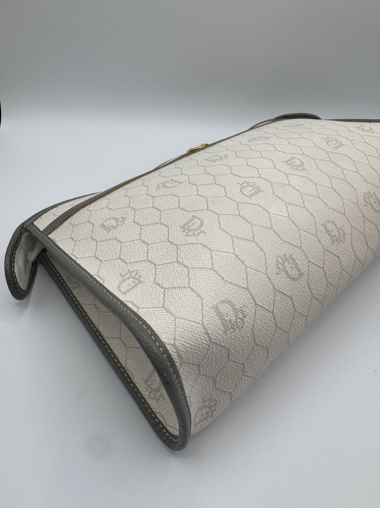Vintage Dior White Clutch/Makeup Bag