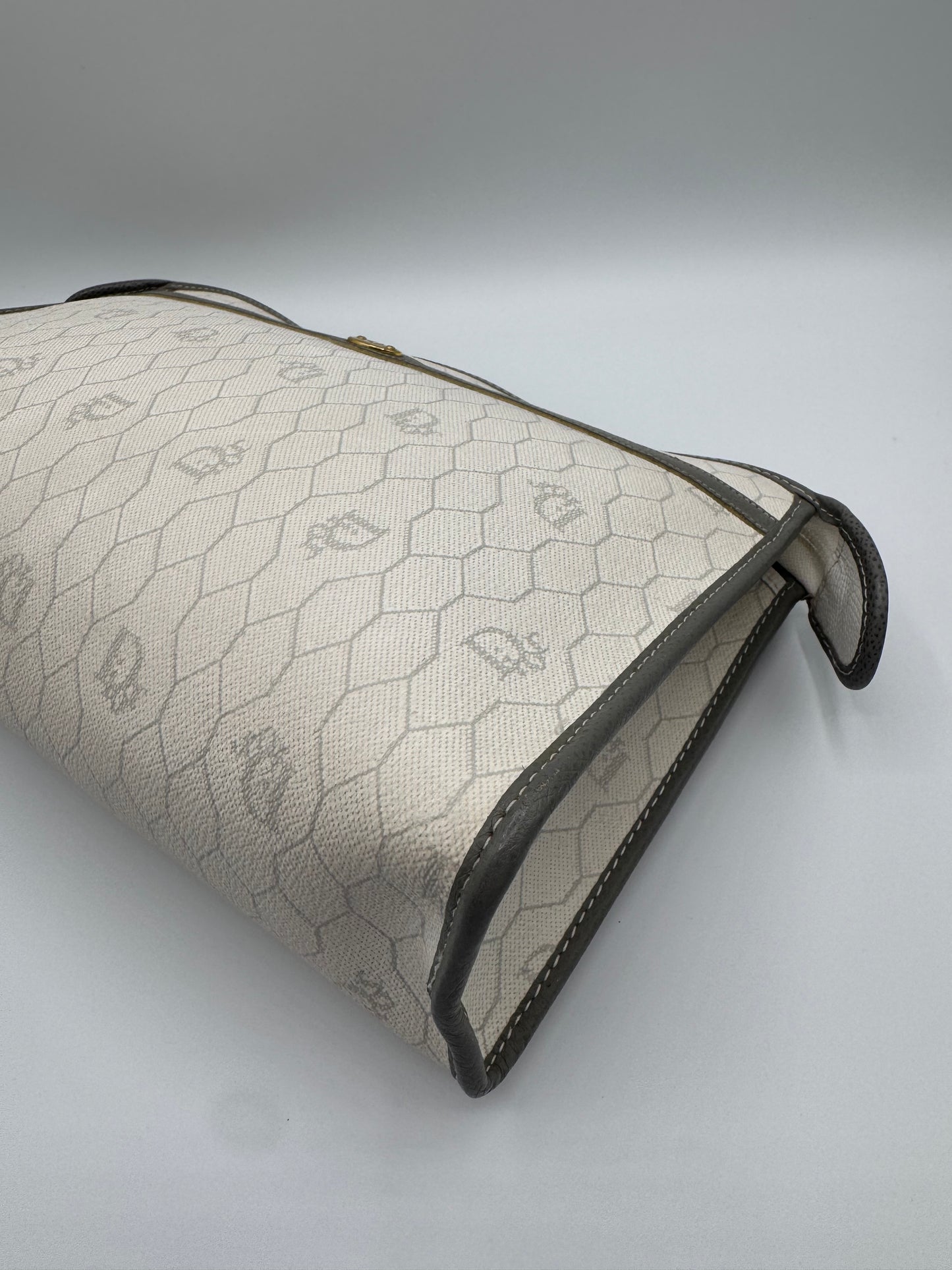 Vintage Dior White Clutch/Makeup Bag