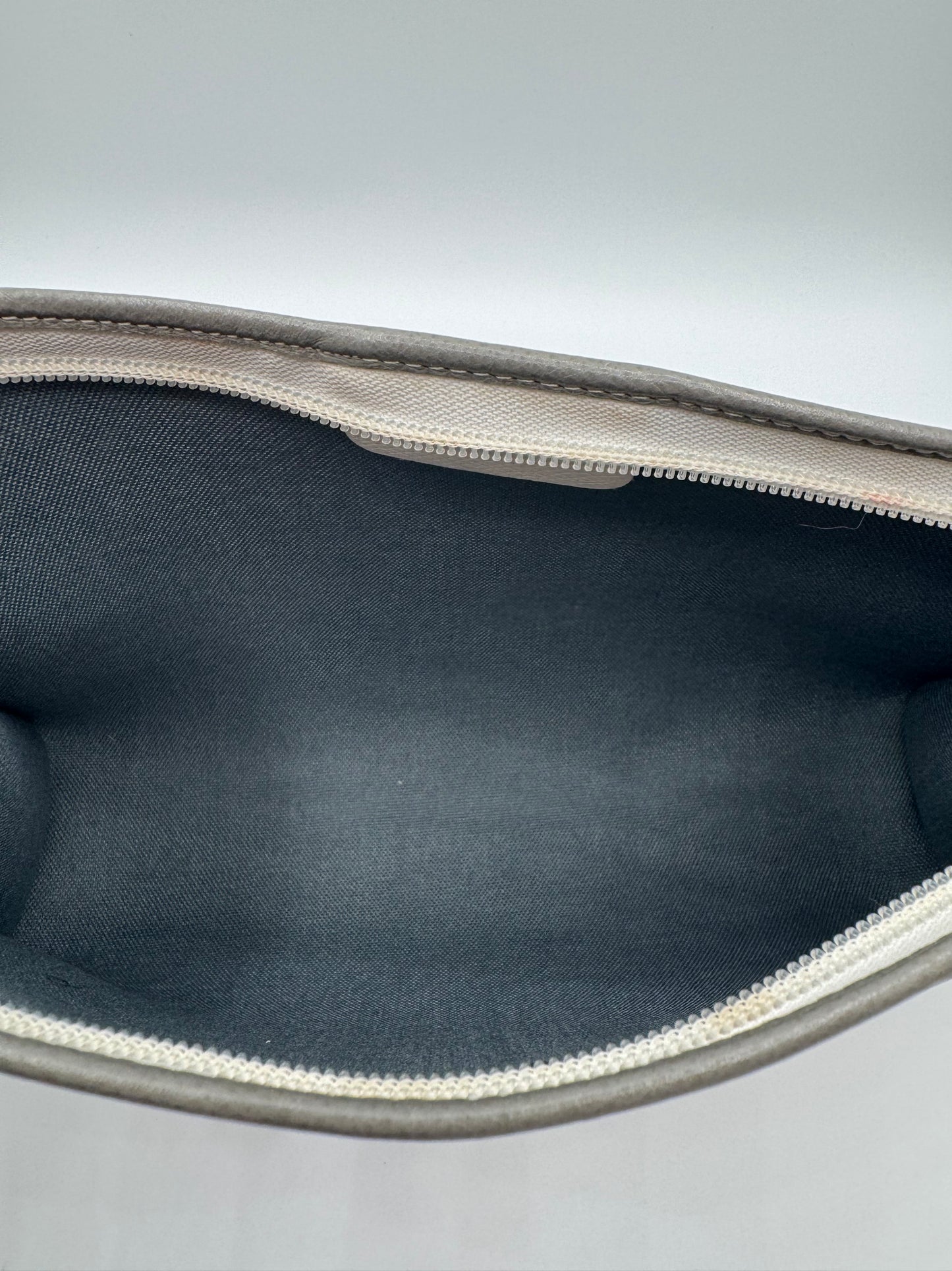 Vintage Dior White Clutch/Makeup Bag
