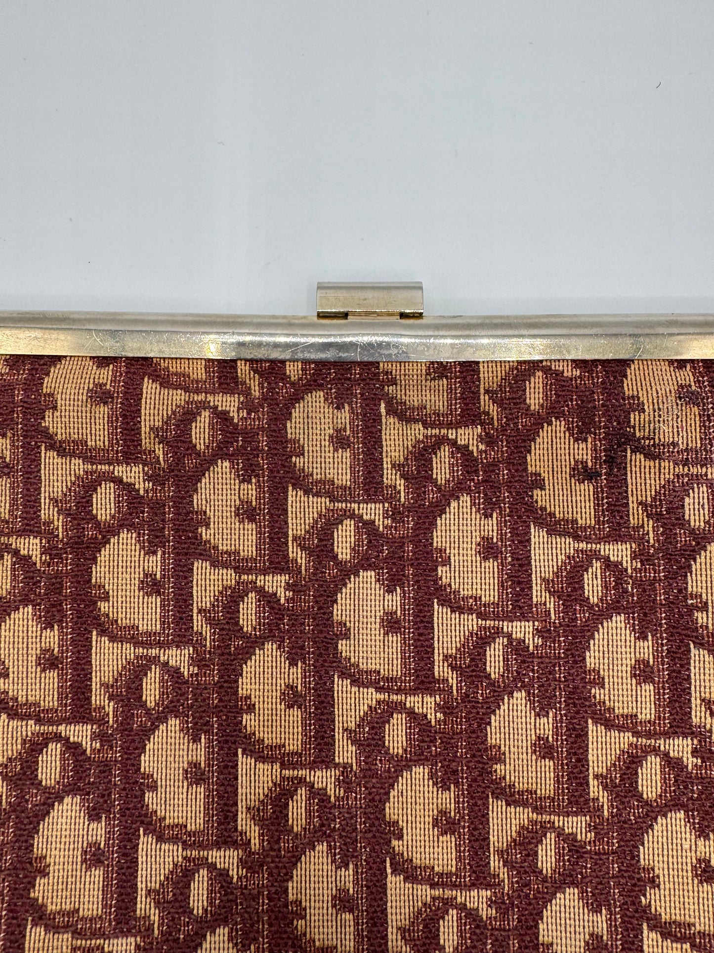 Vintage Dior Burgundy Trotter Clutch