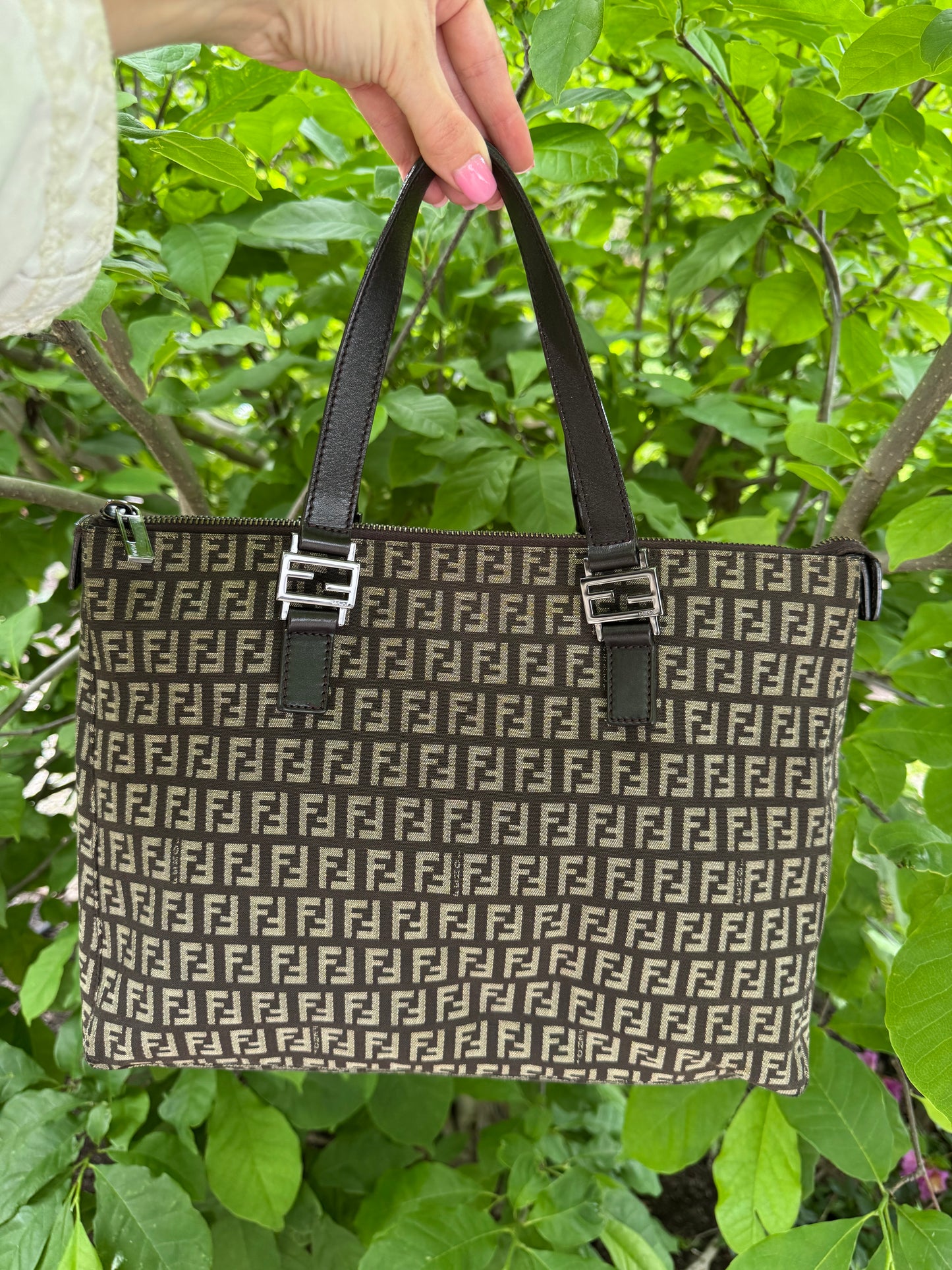 Vintage Fendi Zucchino Tote Bag