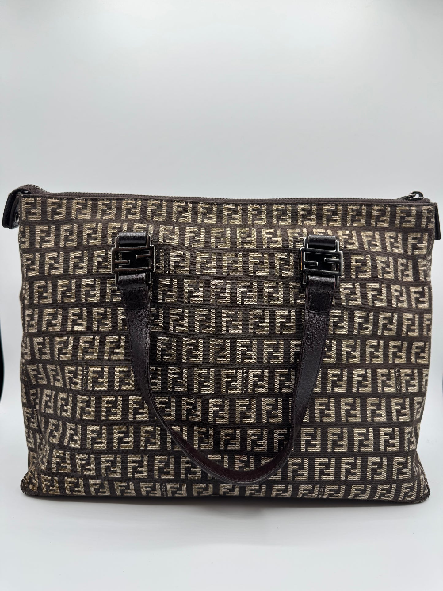 Vintage Fendi Zucchino Tote Bag