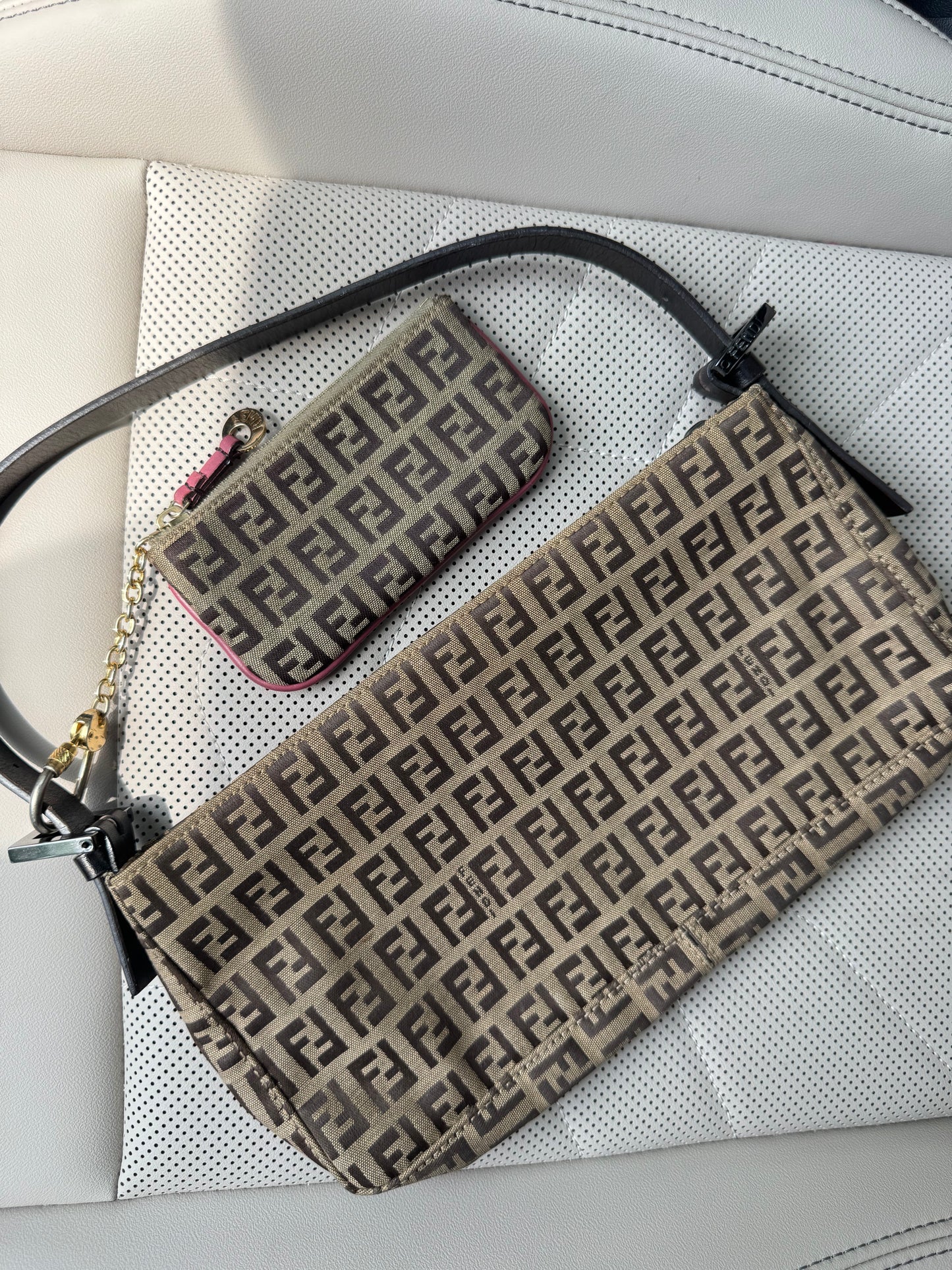 Vintage Fendi Zucchino Pouchette Bag