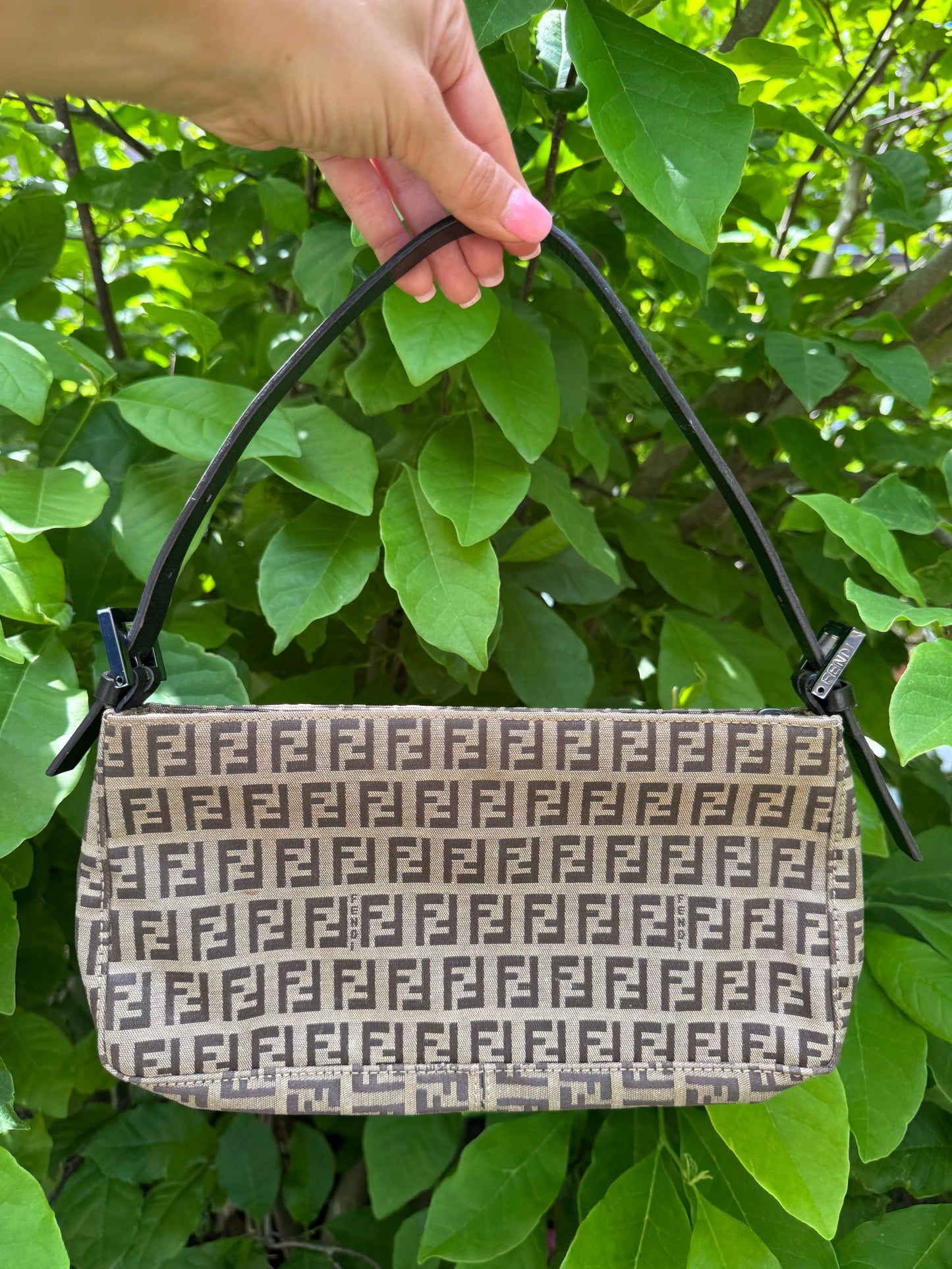 Vintage Fendi Zucchino Pouchette Bag
