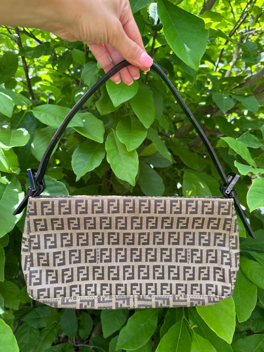 Vintage Fendi Zucchino Pouchette Bag