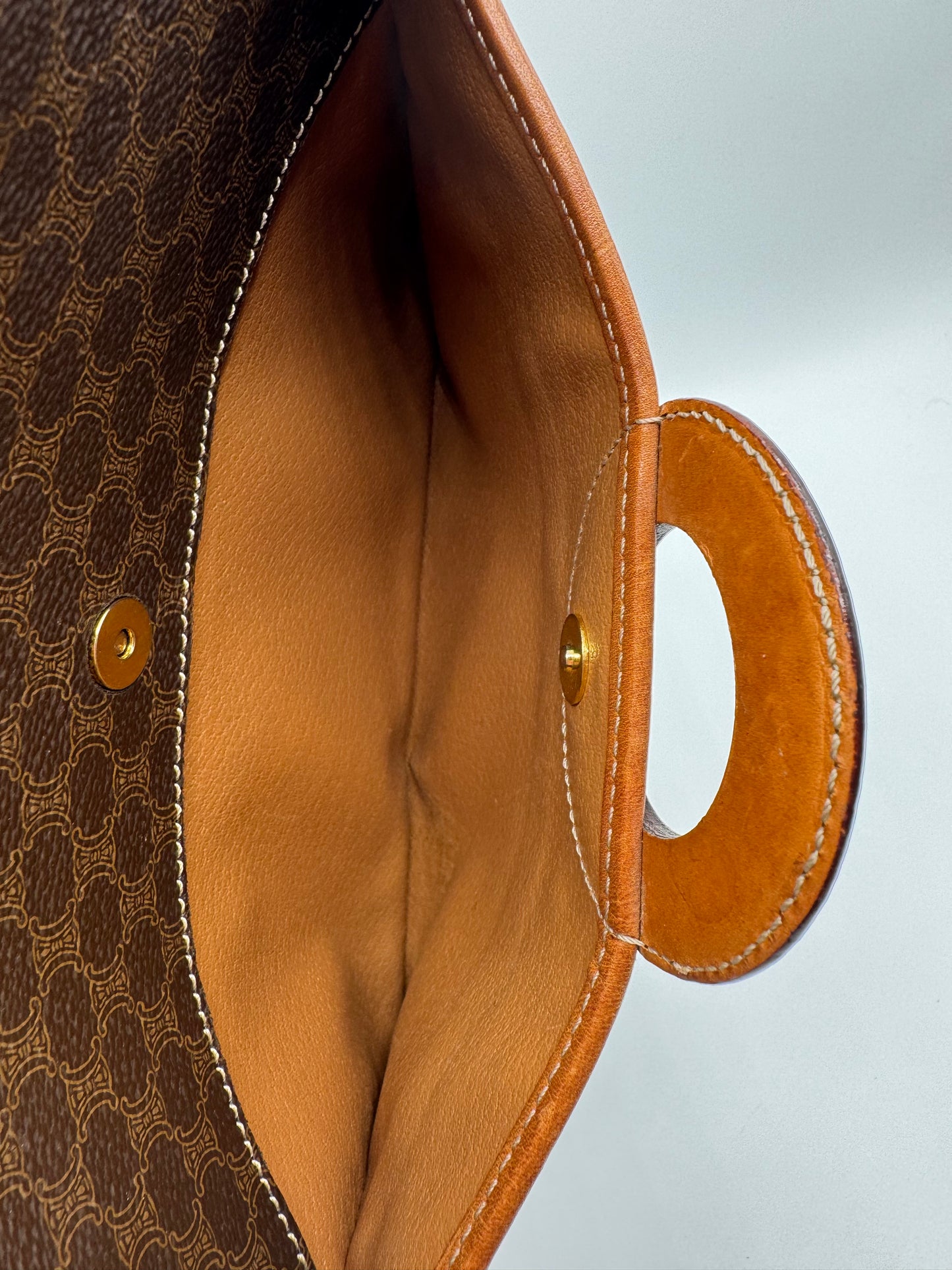 Vintage Celine Macadam Clutch- Brown