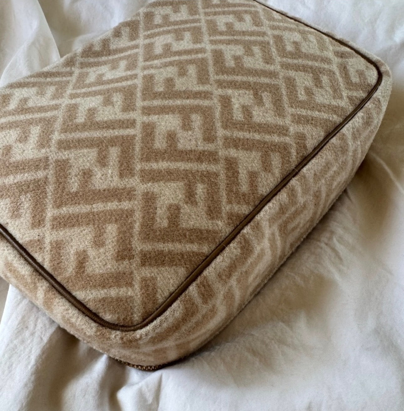 Vintage Fendi Wool Toiletry Bag