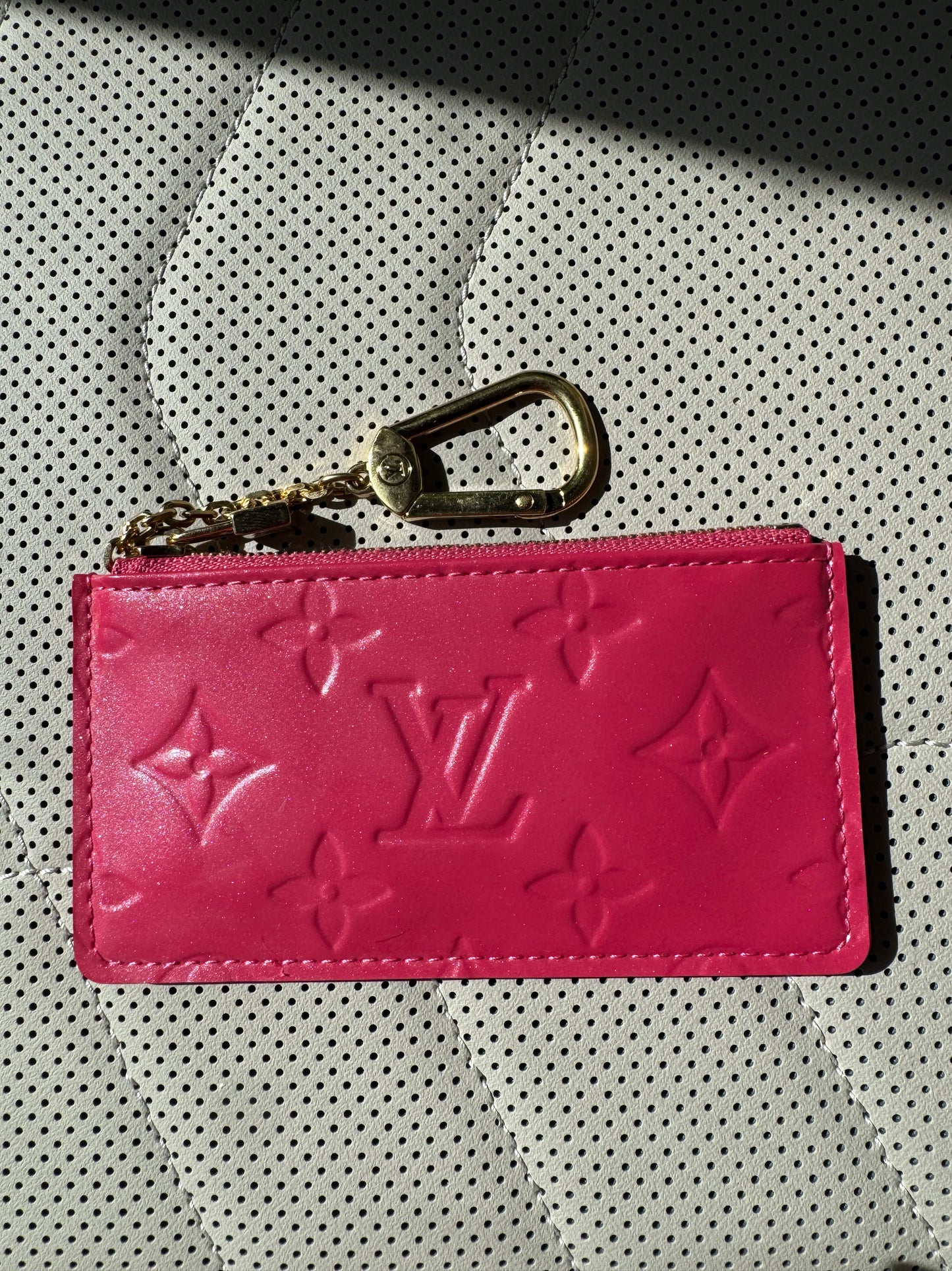 Vintage LV Pink Vernis Key Pouch