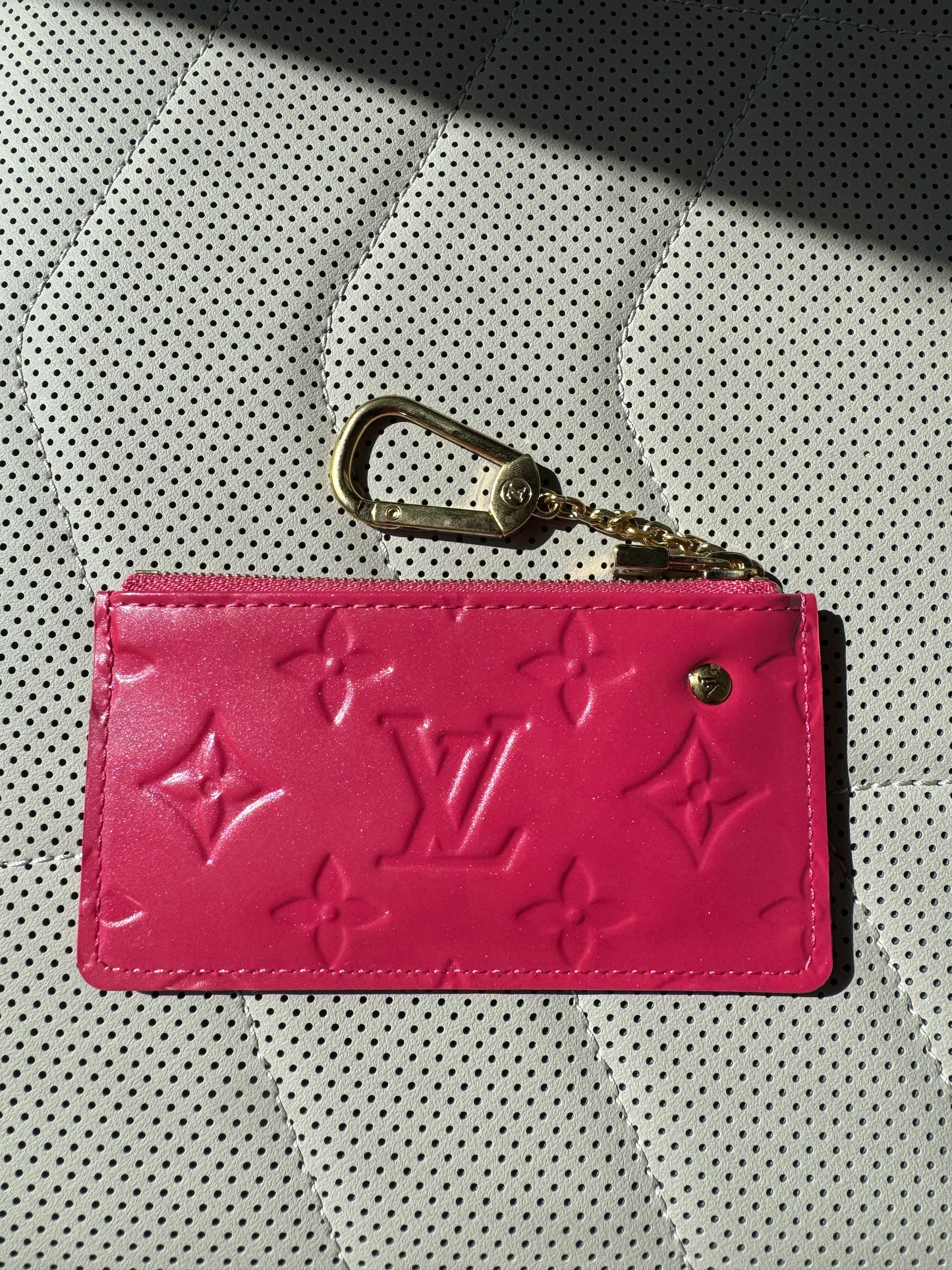 Vintage LV Pink Vernis Key Pouch