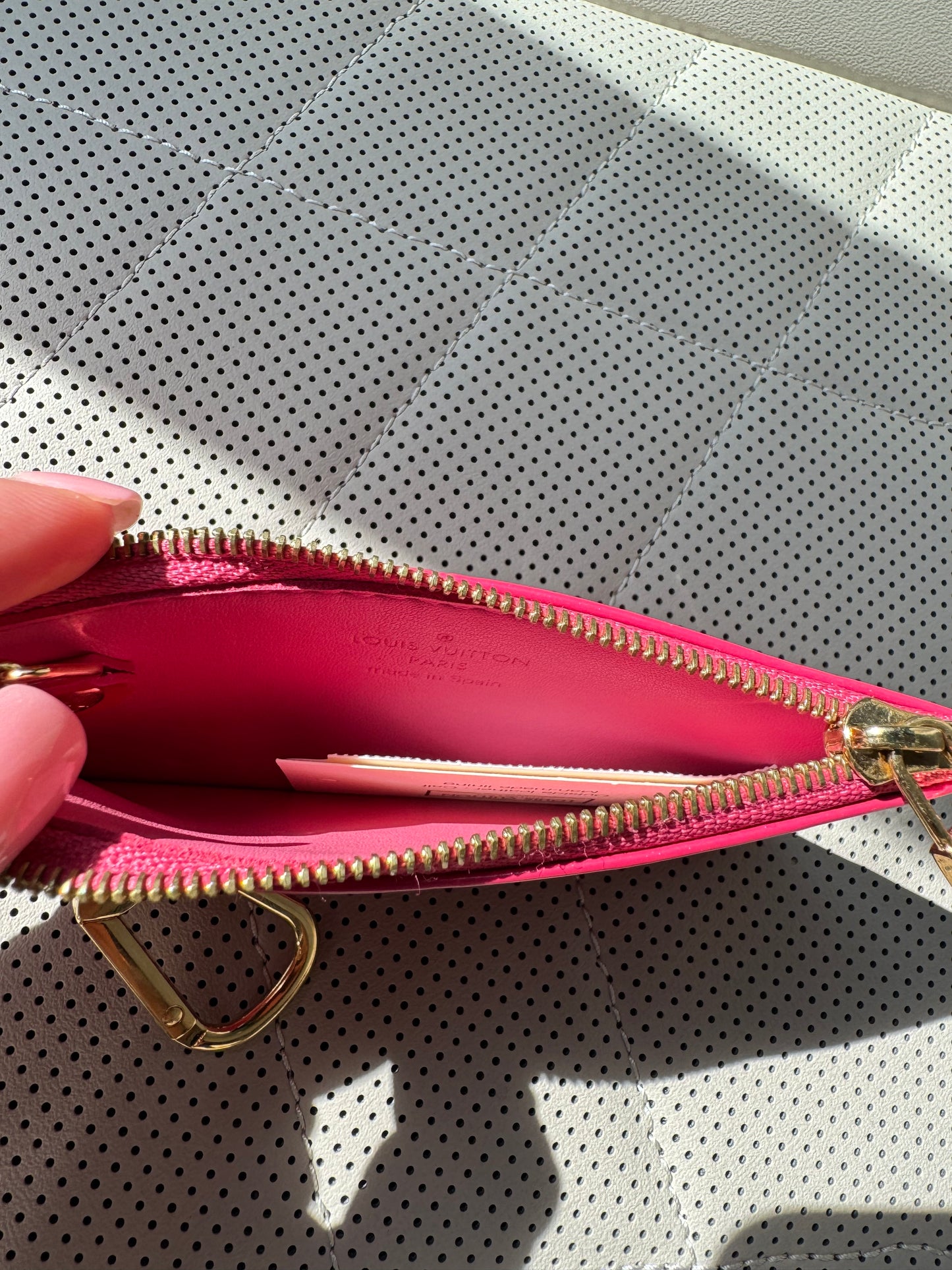 Vintage LV Pink Vernis Key Pouch