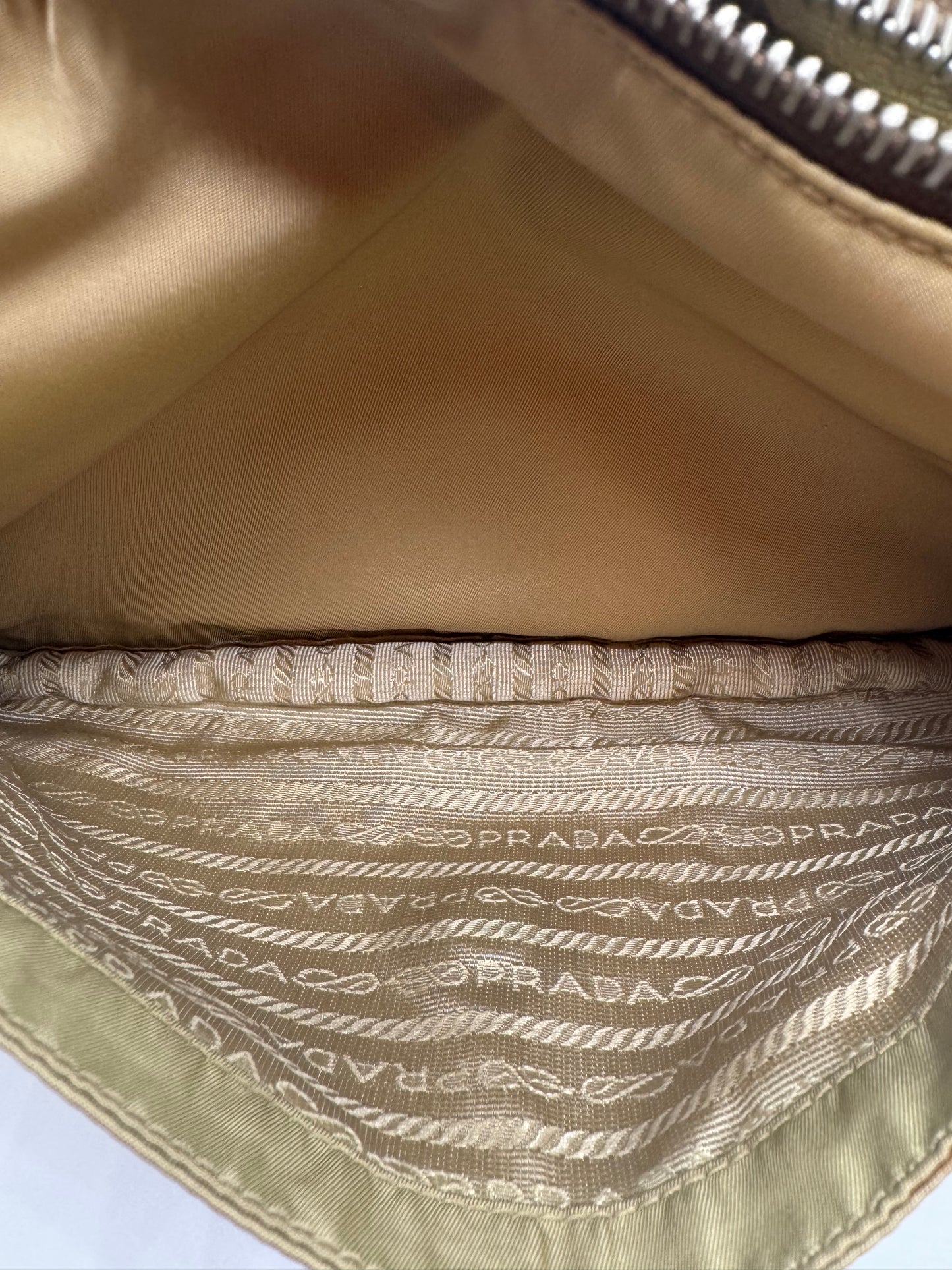 Vintage Prada Nylon Khaki Shoulder Bag