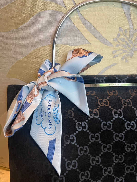 Hermes Blue Twilly Scarf