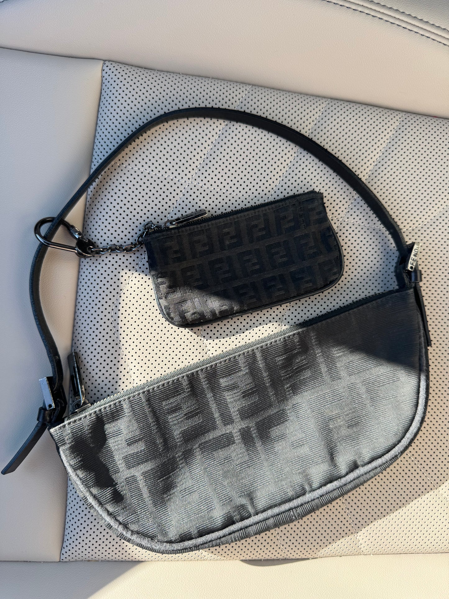 Vintage Fendi Black Pouchette Bag