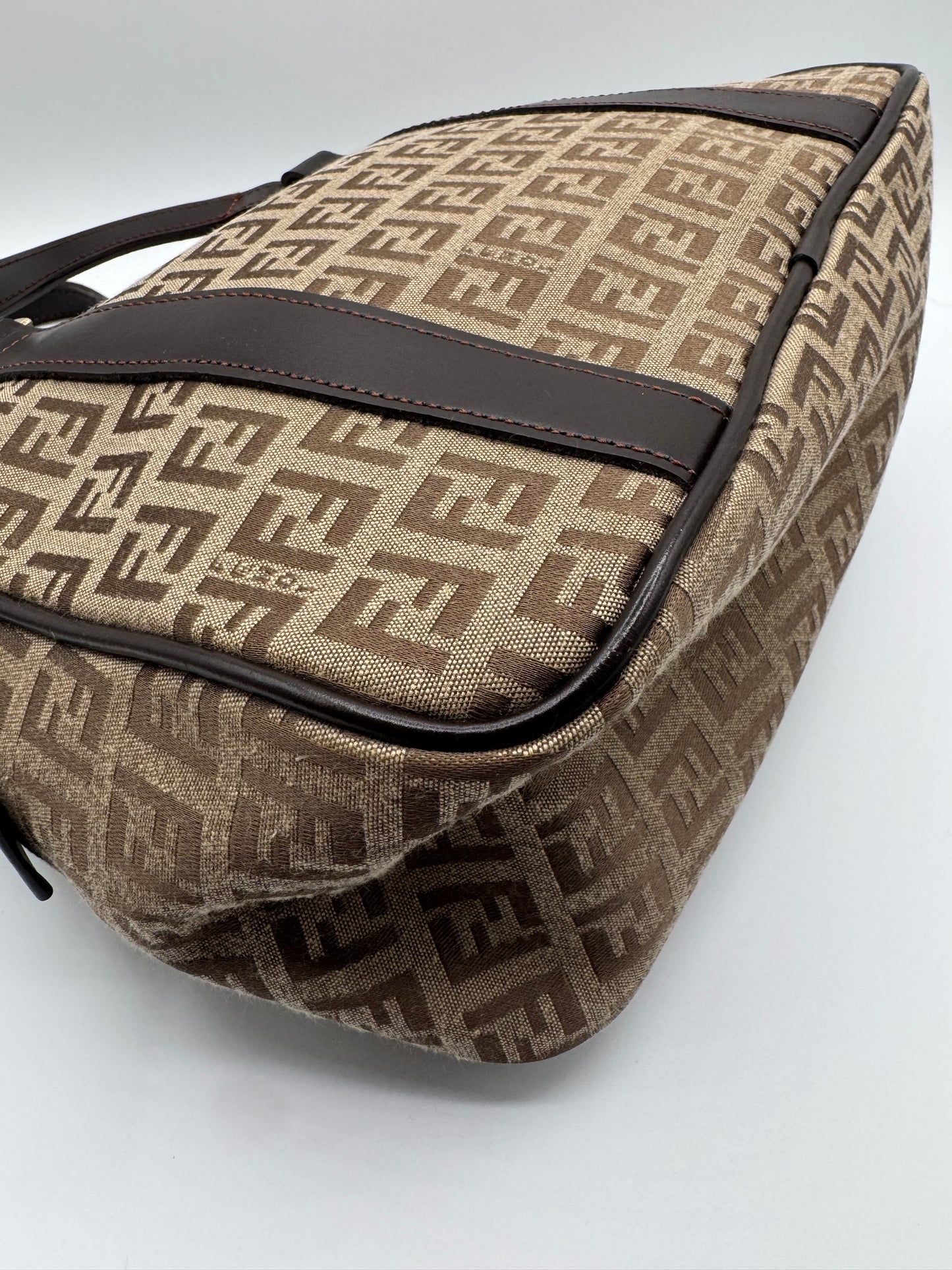 Vintage Fendi Zucchino Boston Bag