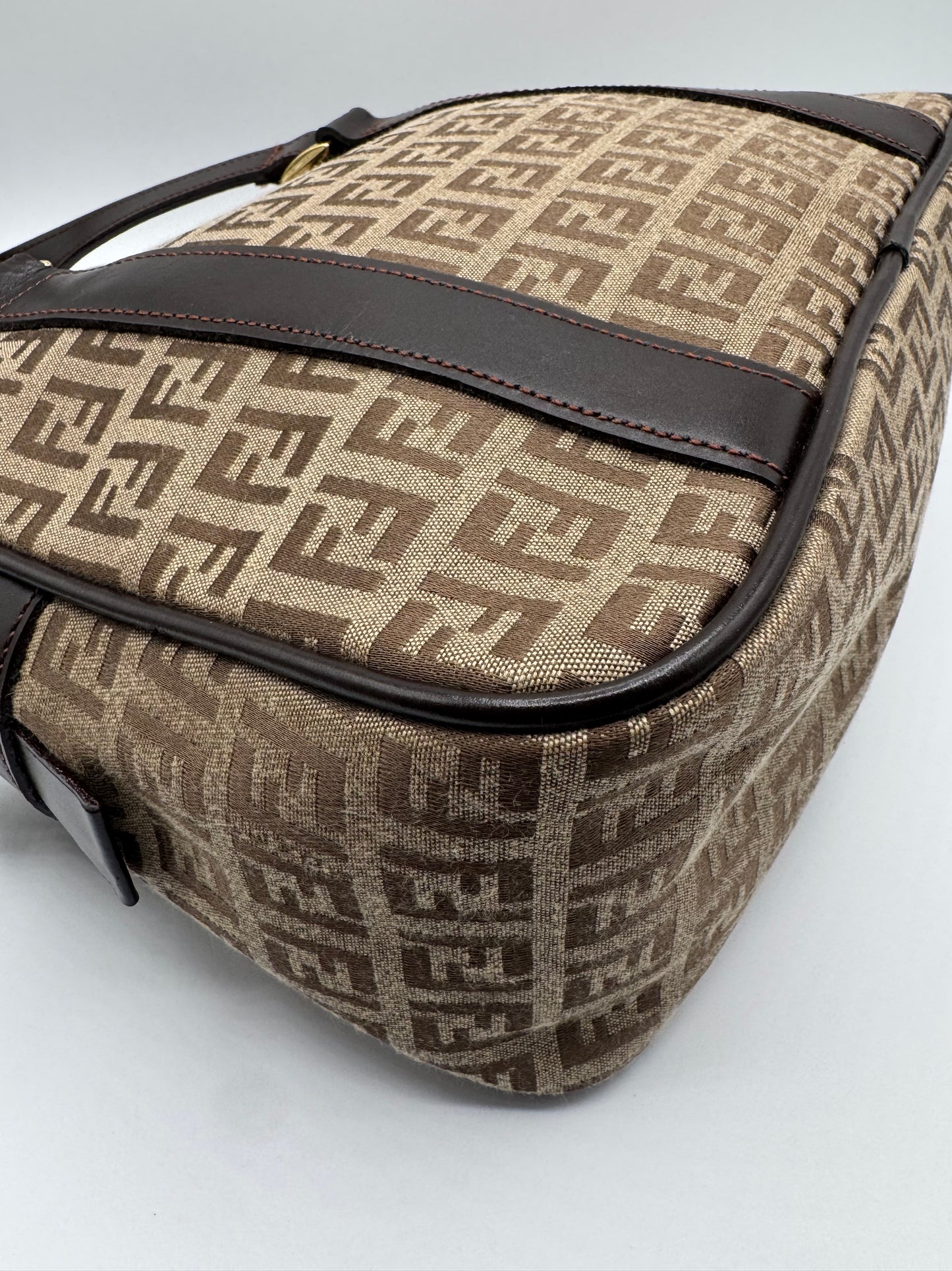 Vintage Fendi Zucchino Boston Bag
