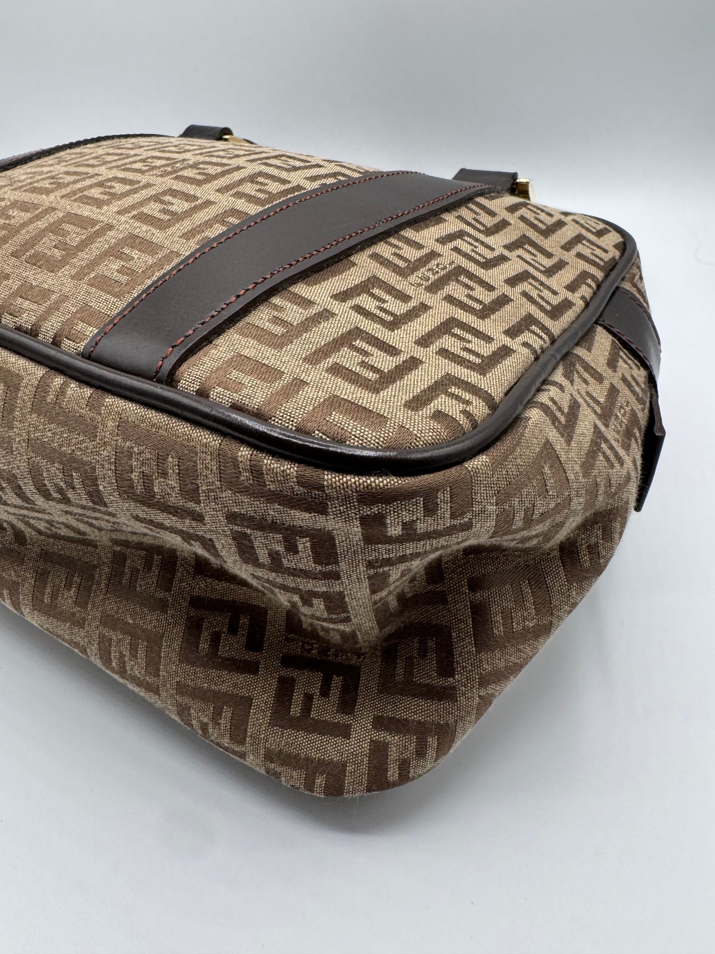 Vintage Fendi Zucchino Boston Bag