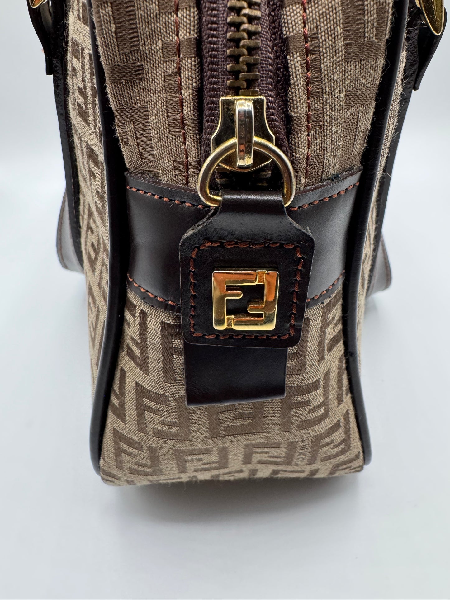 Vintage Fendi Zucchino Boston Bag