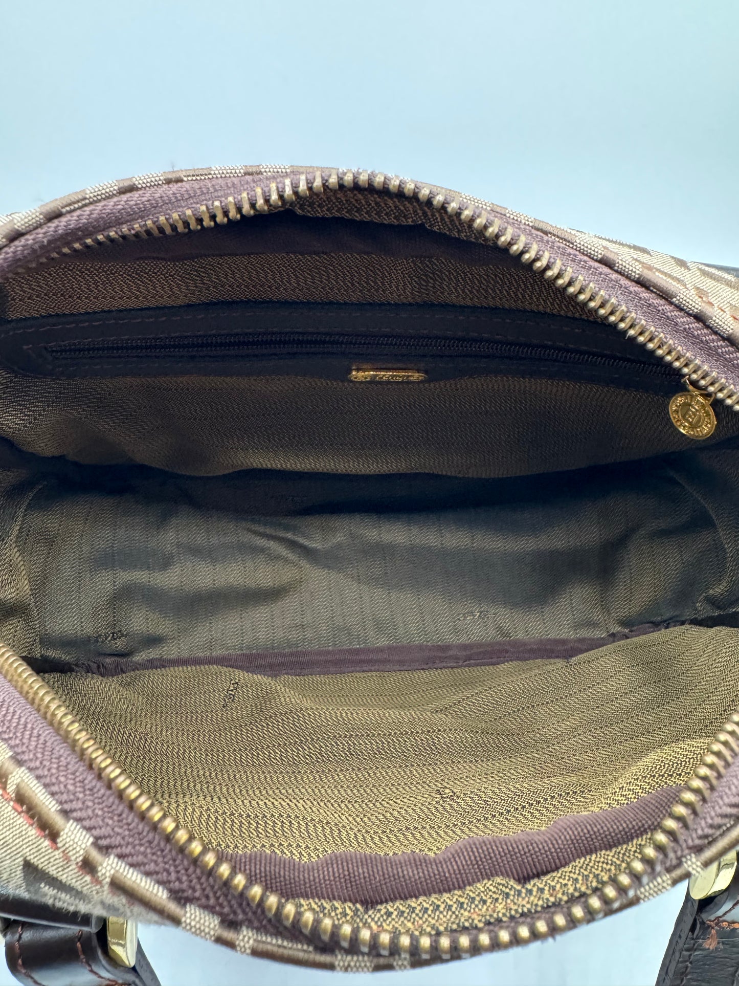 Vintage Fendi Zucchino Boston Bag