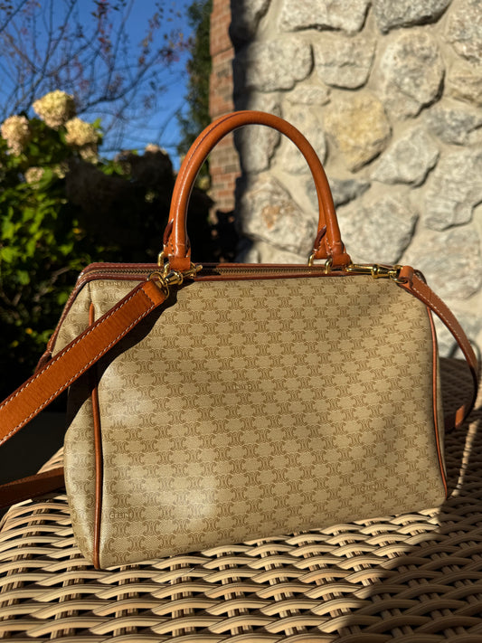 Vintage Celine Boston Bag with Strap