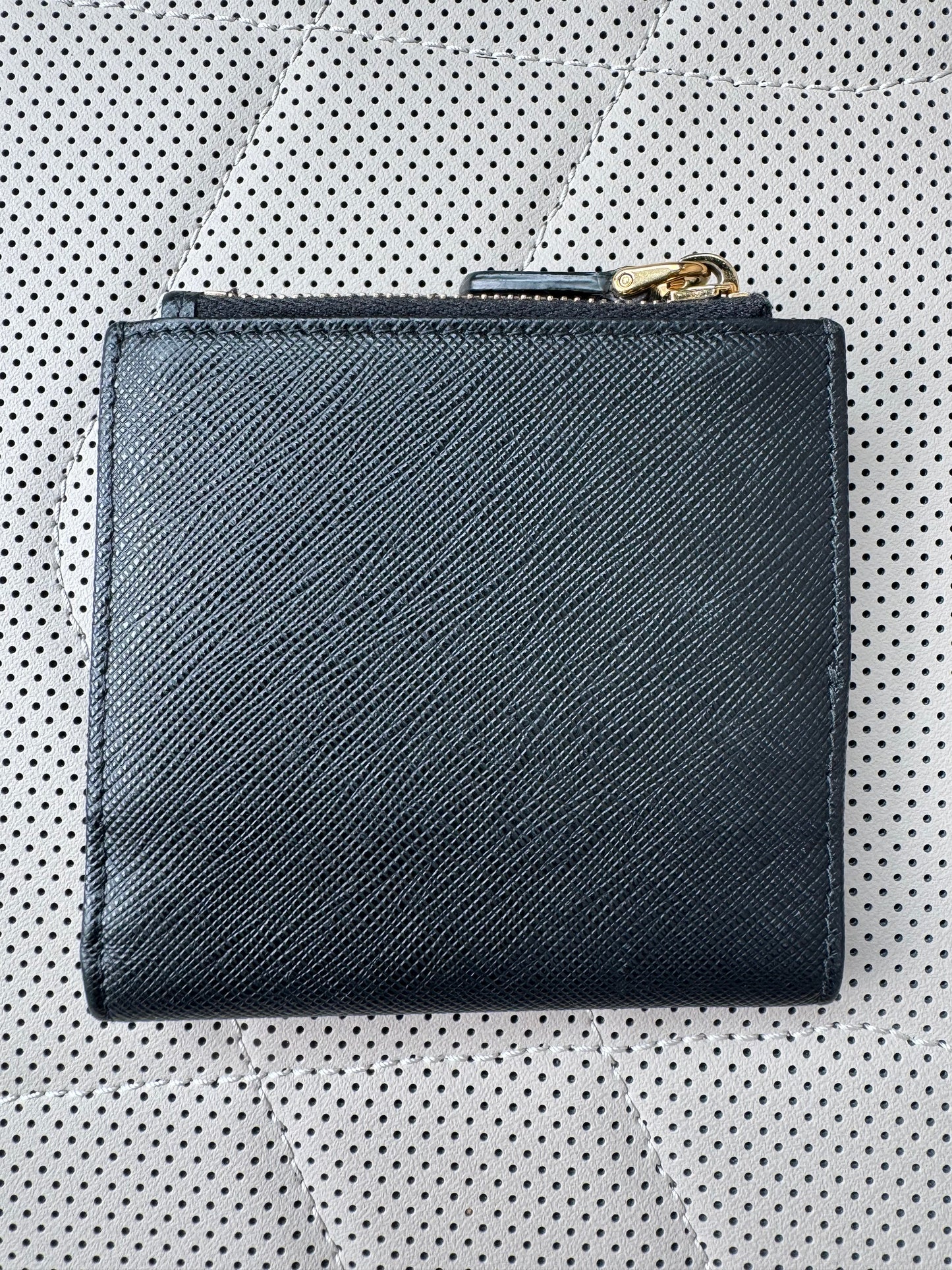 Prada Saffiano Black Leather Wallet