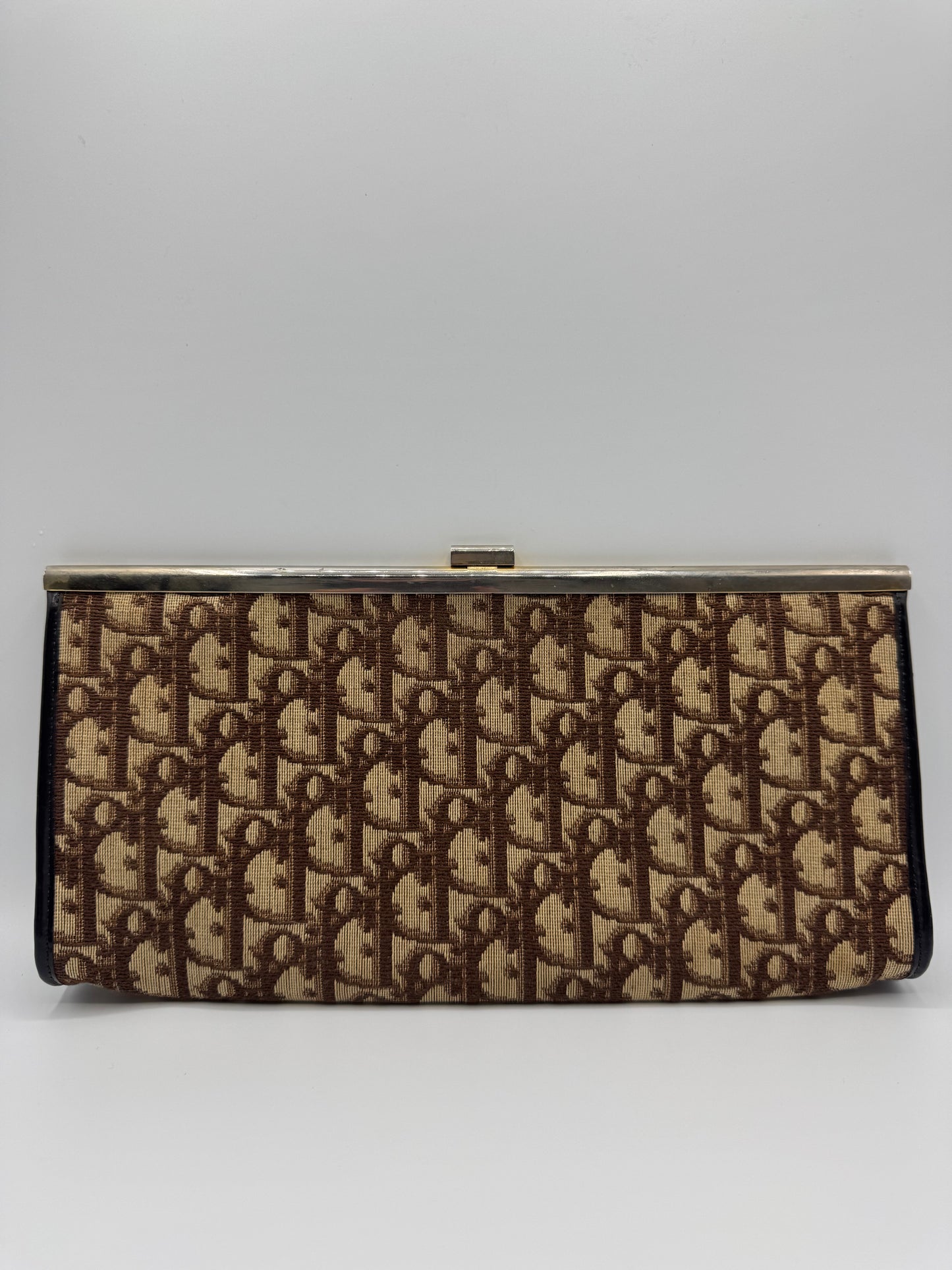 Vintage Dior Trotter Clutch- Brown