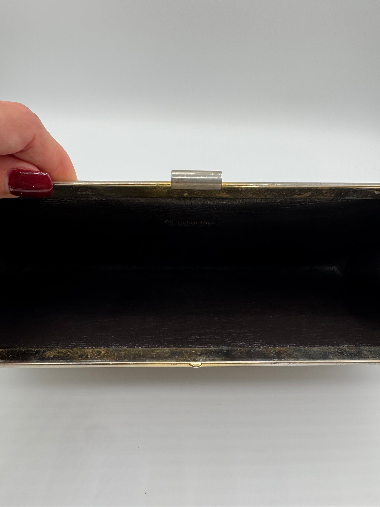 Vintage Dior Trotter Clutch- Brown