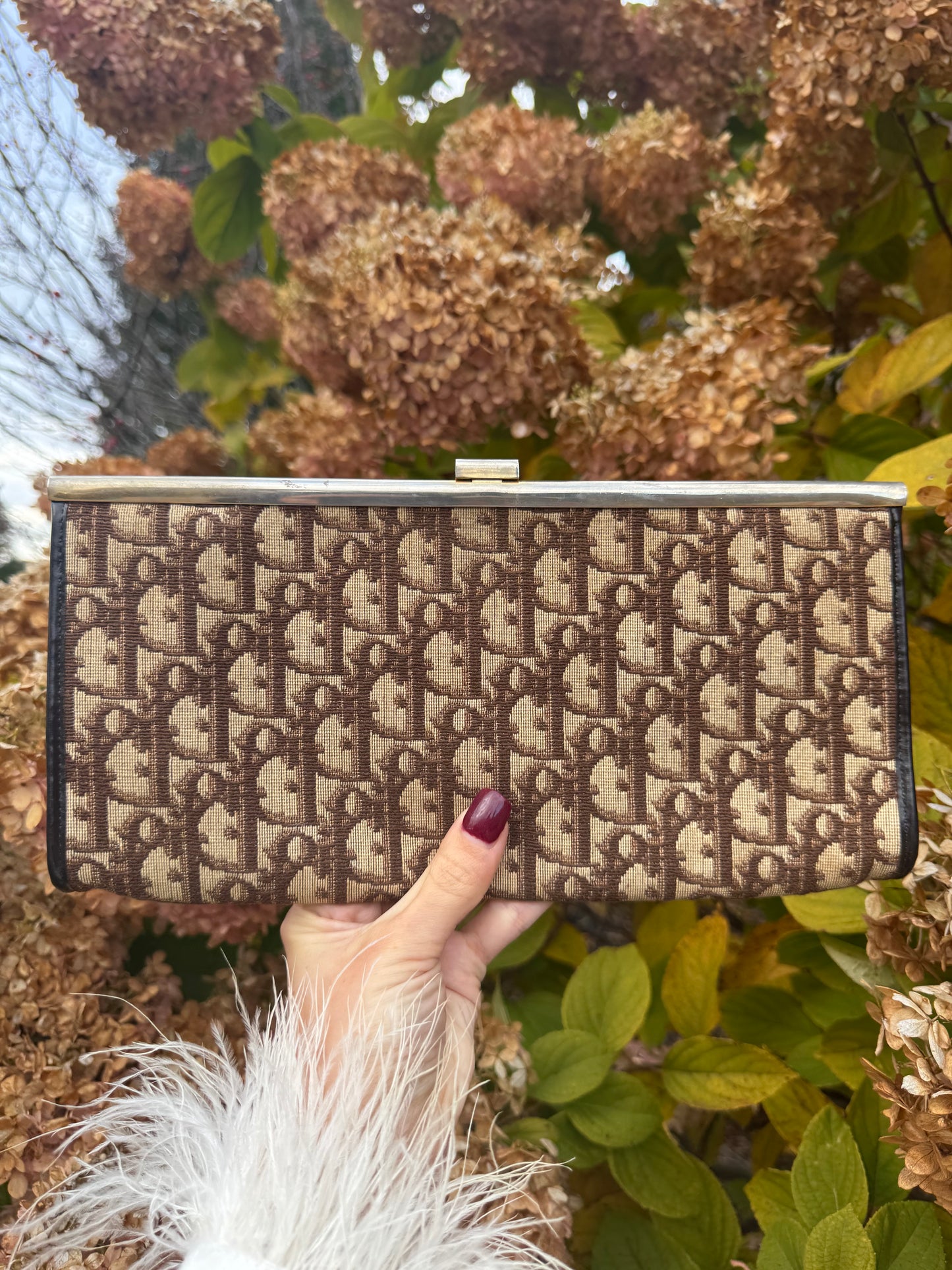 Vintage Dior Trotter Clutch- Brown